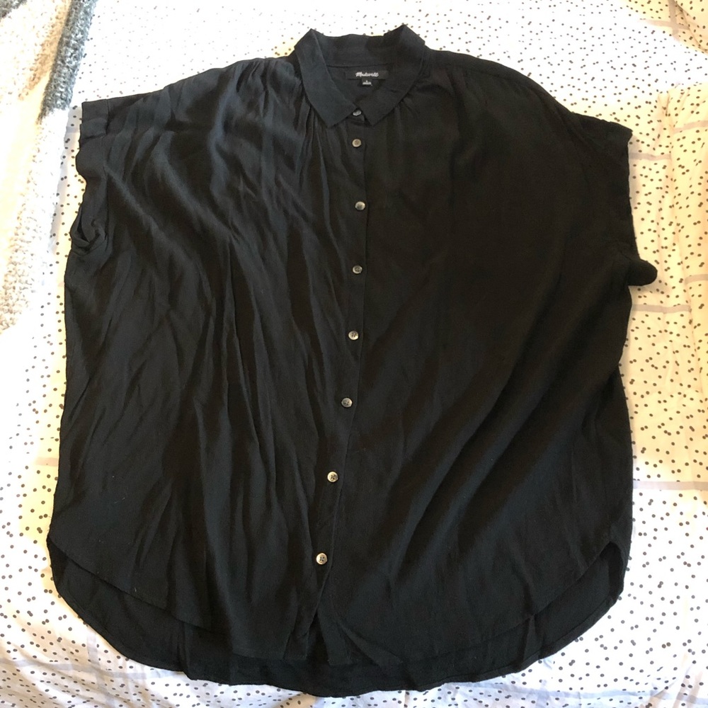 Madewell Black Button-Up Blouse
